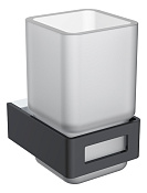 Boheme Q Стакан подвесной, стеклянный полупрозрачный, цвет: chrome/black 10944-CR-B