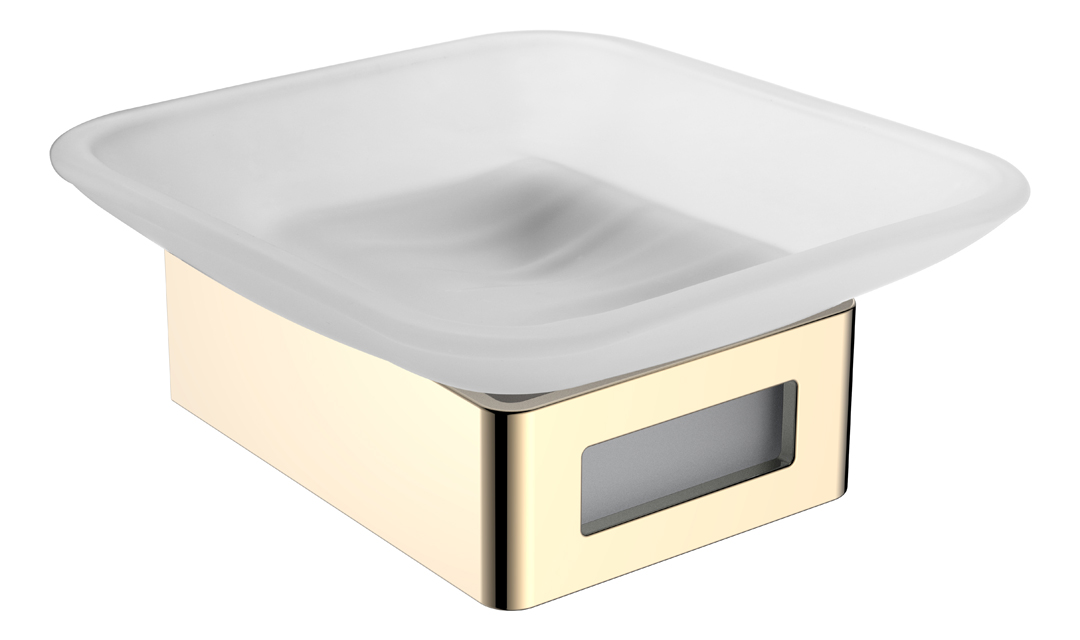 Boheme Q Мыльница со стеклянной чашей, подвесная, цвет: gold 10943-G