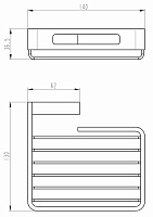 Boheme Q Держатель для губки, подвесной, цвет: chrome 10959-CR