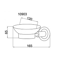 Boheme Murano Cristal Мыльница со стеклянной чашей, подвесная, цвет: gold 10903-CRST-G