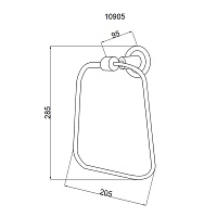 Boheme Murano Cristal Полотенцедержатель 20,5 см, подвесной, цвет: gold 10905-CRST-G
