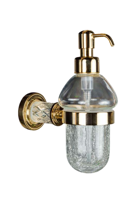 Boheme Murano Cristal Дозатор для жидкого мыла, подвесной, стеклянная колба, цвет: gold 10912-CRST-G
