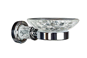 Boheme Murano Cristal Мыльница со стеклянной чашей, подвесная, цвет: chrome 10903-CRST-СH