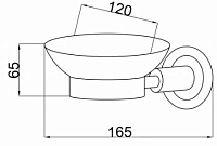 Boheme Murano Cristal Мыльница со стеклянной чашей, подвесная, цвет: chrome 10903-CRST-СH