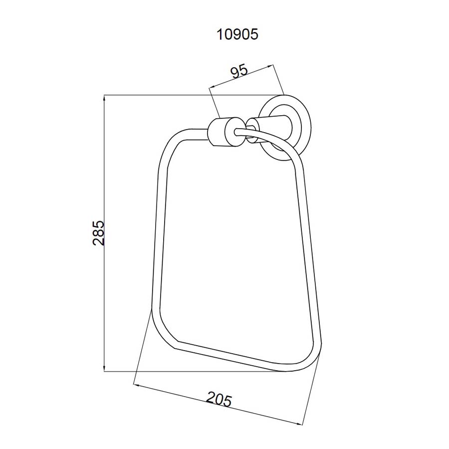 Boheme Murano Cristal Полотенцедержатель 20,5 см, подвесной, цвет: chrome 10905-CRST-CH