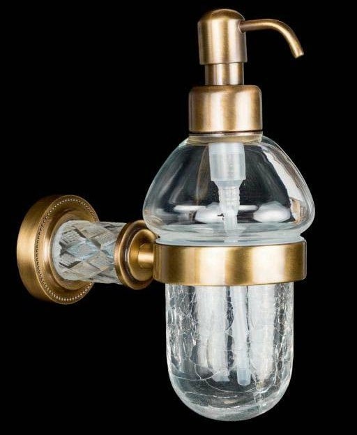 Boheme Murano Cristal Дозатор для жидкого мыла, подвесной, стеклянная колба, цвет: bronze 10912-CRST-BR