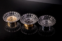 Boheme Murano Cristal Мыльница со стеклянной чашей, настольная, цвет: chrome 10204