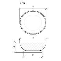 Boheme Murano Cristal Мыльница со стеклянной чашей, настольная, цвет: chrome 10204
