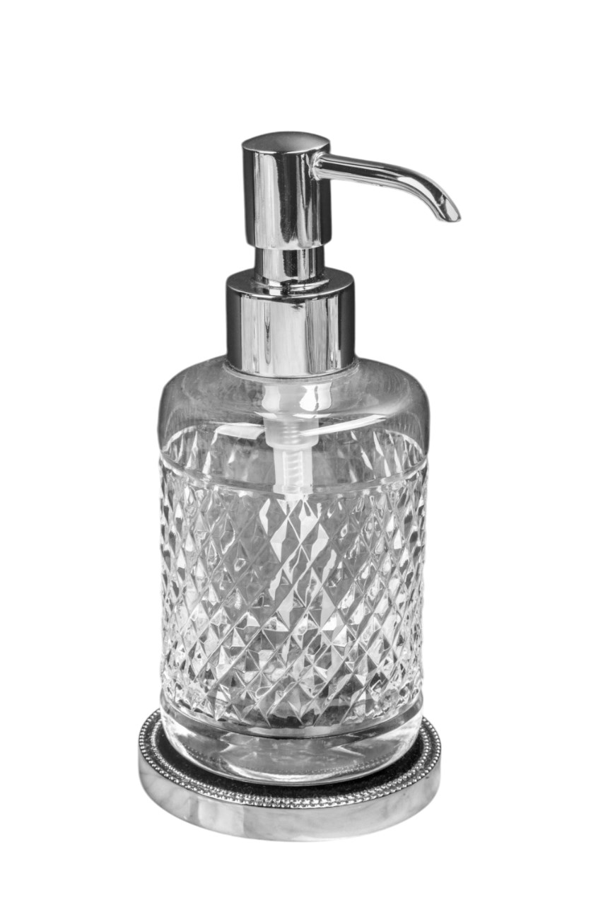 Boheme Murano Cristal Дозатор для жидкого мыла, настольный, стеклянная колба, цвет: chrome 10227