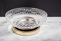 Boheme Murano Cristal Мыльница со стеклянной чашей, настольная, цвет: gold 10205