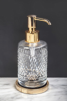 Boheme Murano Cristal Дозатор для жидкого мыла, настольный, стеклянная колба, цвет: gold 10228