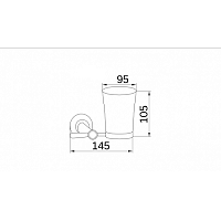 Boheme Chiaro Стакан подвесной, стеклянный полупрозрачный, цвет: gold 10504