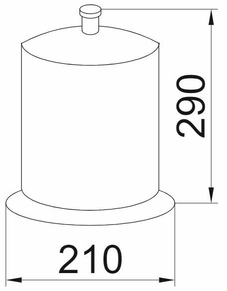 Boheme Chiaro Ведро с крышкой напольное, 5 литров, цвет: gold 10508