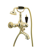 Boheme Tradizionale Nero Смеситель для ванны с душевым набором, излив 19,5 см, цвет: gold 253