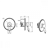 Boheme Tradizionale Nero Смеситель встраиваемый, с внутренней частью, цвет: gold 255