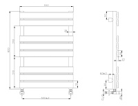 Boheme Venturo Spirale Полотенцесушитель водяной 50х80h см, цвет: black 720-B