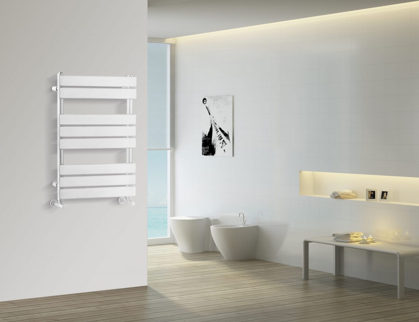 Boheme Venturo Spirale Полотенцесушитель водяной 50х80h см, цвет: matt white 720-MW