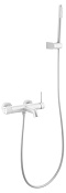 Boheme Uno Смеситель для ванны с душевым комплектом: ручной душ, шланг, излив 19 см цвет: matt white 463-MW