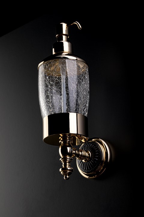 Boheme Palazzo Дозатор для жидкого мыла, подвесной, стеклянная колба, цвет: gold 10167