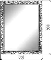 Armadi Art Зеркало прямоугольное подвесное с подсветкой 60х4х90h см, цвет: белый 537