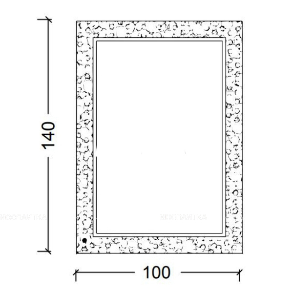 Armadi Art Neoart Зеркало прямоугольное подвесное 100х4х140h см, цвет: золото 539