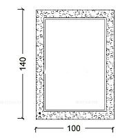 Armadi Art Neoart Зеркало прямоугольное подвесное 100х4х140h см, цвет: золото 539