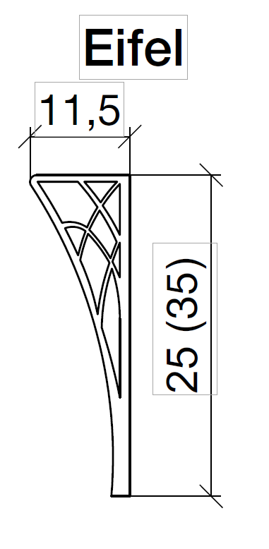 Armadi Art Ножки для мебели, 2 шт, цвет: chrome 881-CR