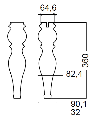 Armadi Art Neoart Ножки для мебели, 2 шт, цвет: gold 882-G