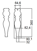 Armadi Art Neoart Ножки для мебели, 2 шт, цвет: серебро 882-SL