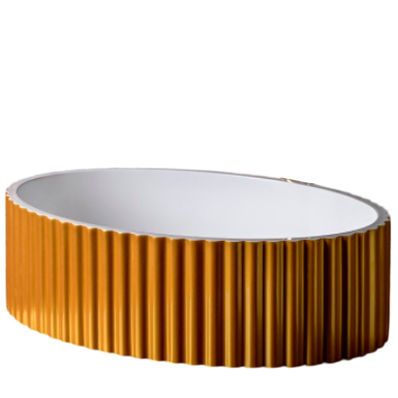 Boheme Monaco Раковина чаша овальная 50х35х14h см, без перелива, цвет: gold 878-G