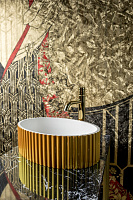 Boheme Monaco Раковина чаша овальная 50х35х14h см, без перелива, цвет: gold 878-G