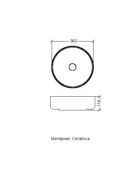 Armadi Art Neoart Раковина чаша 36х36х11,8h см, цвет: белый 884