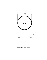 Armadi Art Neoart Раковина чаша 36х36х11,8h см, цвет: белый 884