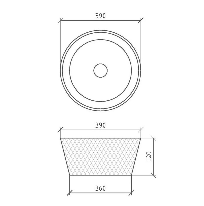 Boheme Monaco Раковина чаша 39х39х12h см, без перелива, хрусталь, цвет: silver 817-S