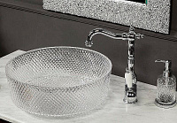 Boheme Monaco Раковина чаша 39х39х12h см, без перелива, хрусталь, цвет: silver 817-S