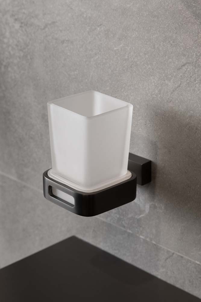 Boheme Q Стакан подвесной, стеклянный полупрозрачный, цвет: gun metall 10944-GM