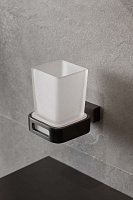 Boheme Q Стакан подвесной, стеклянный полупрозрачный, цвет: gun metall 10944-GM