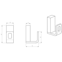 Boheme Q Крючок для полотенца, подвесной, цвет: nickel brush 10946-NB