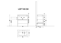 Armadi Art Loft Консоль напольная 80х45х85h см, цвет: черный 893-080