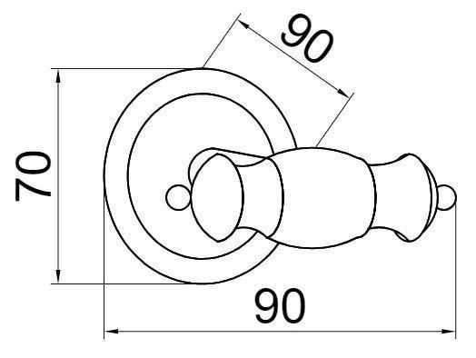 Boheme Vogue Крючок для полотенец двойной, подвесной, цвет: chrome 10186