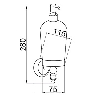 Boheme Vogue Дозатор для жидкого мыла, подвесной, стеклянная колба, цвет: chrome 10197