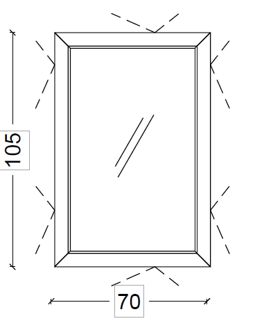 Armadi Art Monaco Зеркало прямоугольное подвесное 70х4х105h см, цвет: бежевый 567-D