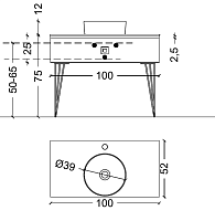 Armadi Art Lucido Тумба подвесная 104х55х30h см, цвет: white 770-100-W