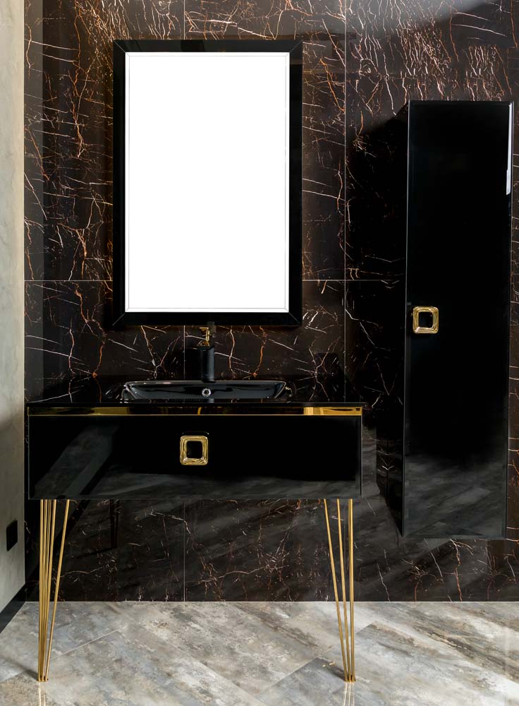 Armadi Art Lucido Тумба подвесная 80х52х25h см, цвет: черный 770-080-B