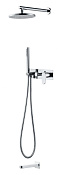 Boheme Spectre Душевой комплект встраиваемый - смеситель, верхний, ручной душ, шланг, цвет: chrome 454-2-CR