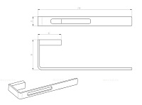 Boheme Q Полотенцедержатель 25 см, подвесной, цвет: shine gun metall 10945-SGM