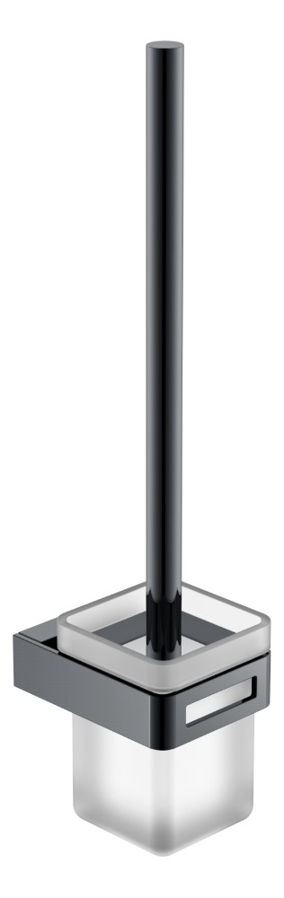 Boheme Q Ершик для унитаза подвесной со стеклянной колбой, цвет: shine gun metall 10954-SGM