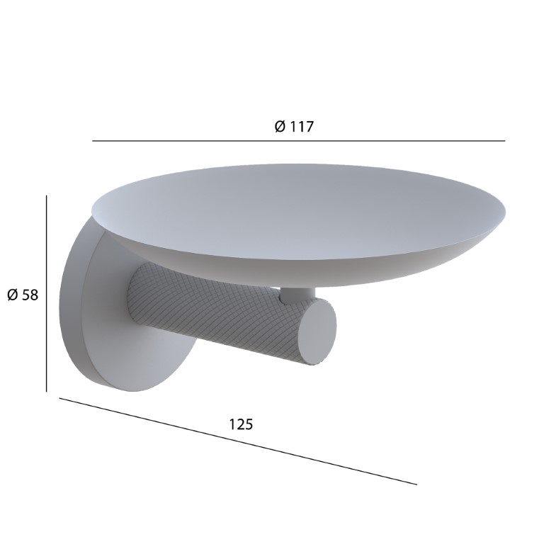 Boheme Uno Мыльница с латунной чашей, подвесная, цвет: black 10973-B