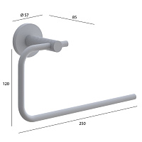 Boheme Uno Полотенцедержатель 25 см, подвесной, цвет: black 10975-B