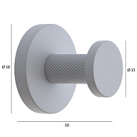 Boheme Uno Крючок для полотенца, подвесной, цвет: nickel brush 10976-NB